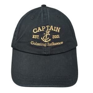 Captain Calming Influence Slideback Hat Black One Size Alternative